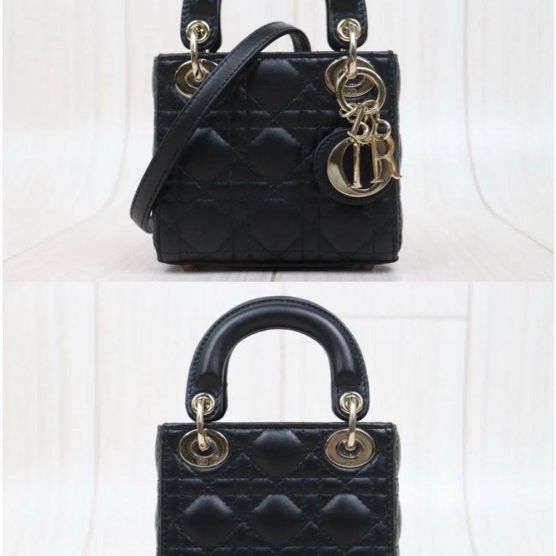 「JL精品代購」97新 Dior lady mini 黛妃包-2