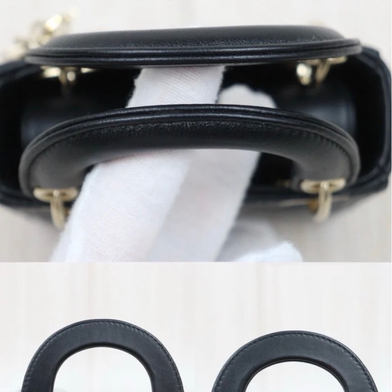 「JL精品代購」97新 Dior lady mini 黛妃包-5