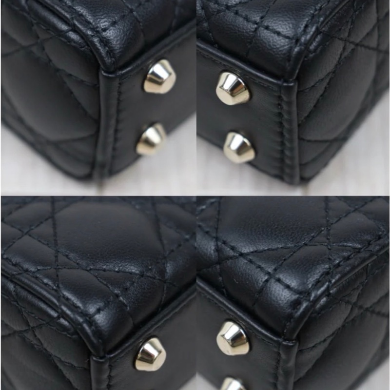 「JL精品代購」97新 Dior lady mini 黛妃包-7