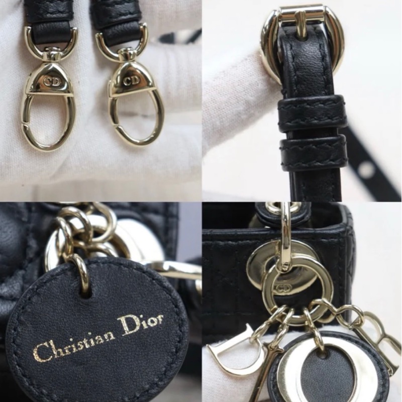 「JL精品代購」97新 Dior lady mini 黛妃包-9