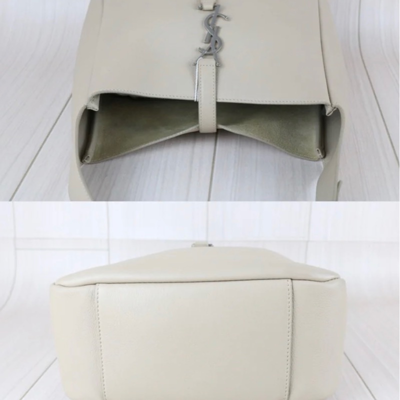 「JL精品代購」97新 Ysl LE 5A7 Hobo 海鹽色pm-4