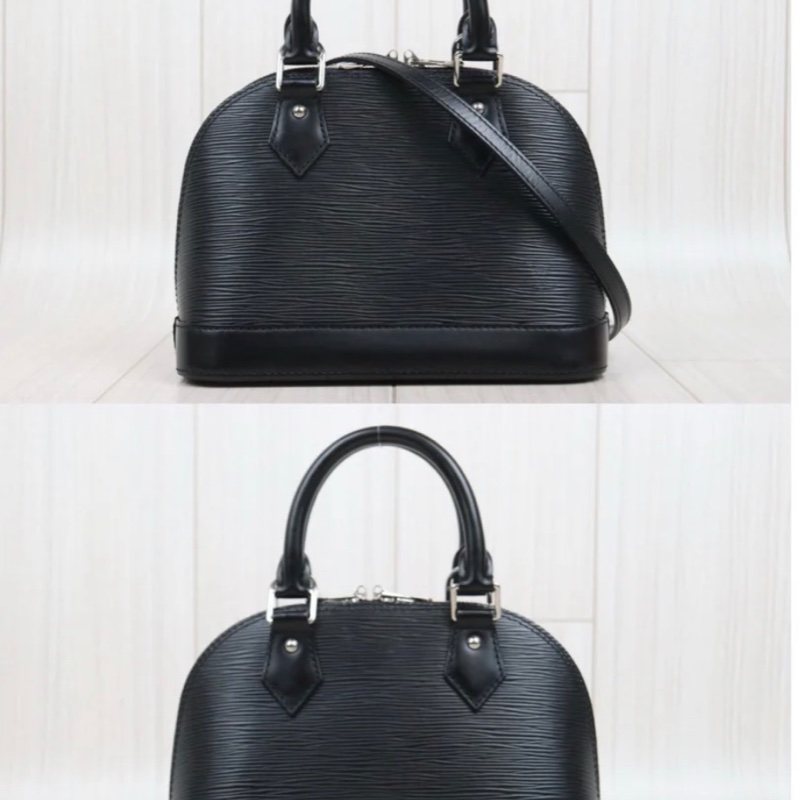 「JL精品代購」9新 LV 黑色水波紋 貝殼包-2