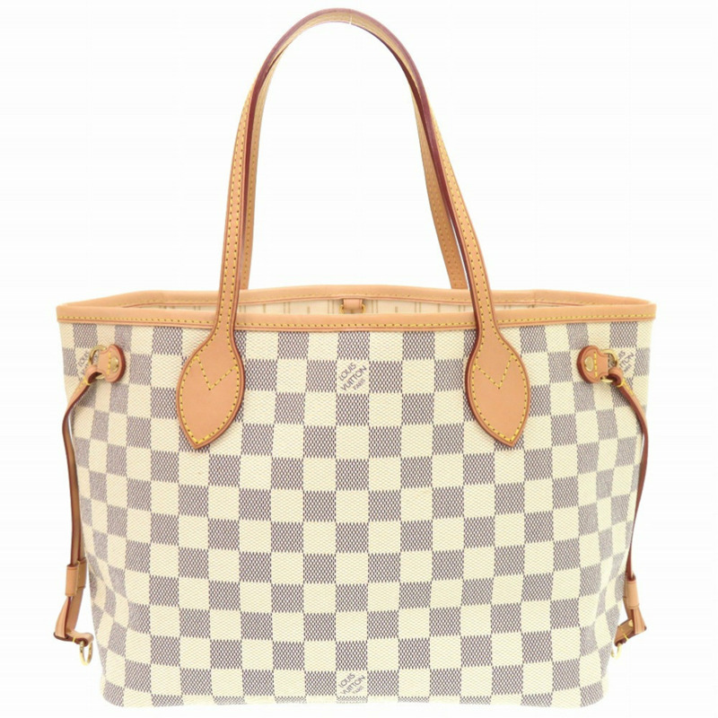 近全新路易威登 Neverfull PM Damier Azur N51110 手提包 LV 0321 LOUIS VUITTON-0