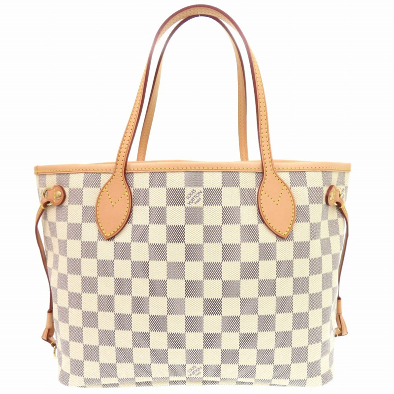 近全新路易威登 Neverfull PM Damier Azur N51110 手提包 LV 0321 LOUIS VUITTON-1