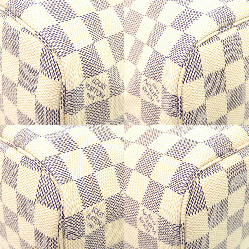近全新路易威登 Neverfull PM Damier Azur N51110 手提包 LV 0321 LOUIS VUITTON-3