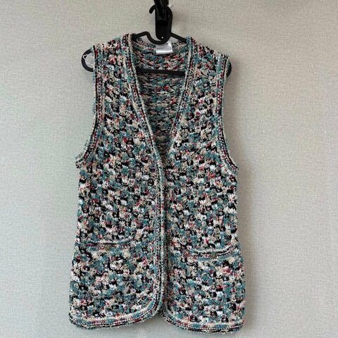 CHANEL 粗花呢無袖背心 40號 98新