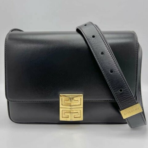 GIVENCHY 新款黑金4G Logo 歐陽娜娜同款 肩背斜背包21.5*15*6 98新