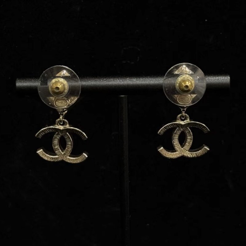 CHANEL 22B方形雙C鑲鑽耳釘 98新配件盒子-4