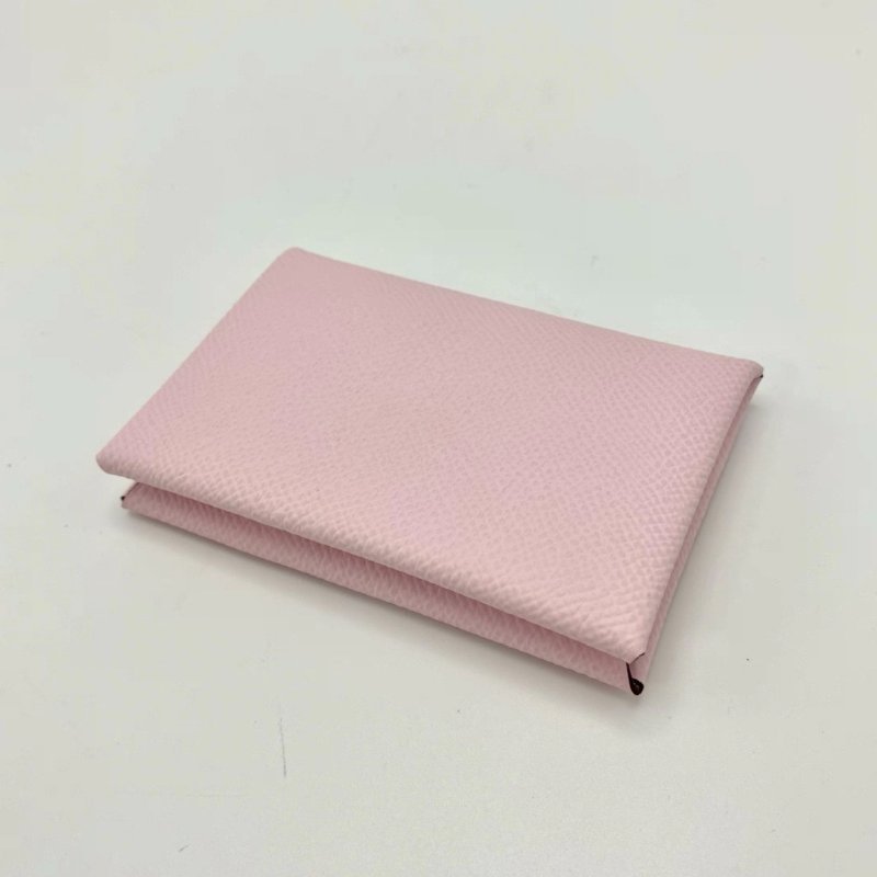 HERMES 櫻花粉CalviDuo短卡包 10.5*7*1 全新閒置配件盒子-4