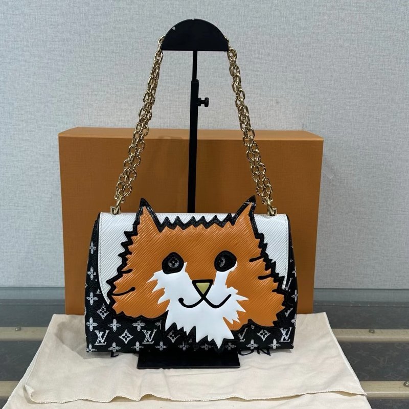 LV限量款貓貓包 98新配件盒子塵袋-0