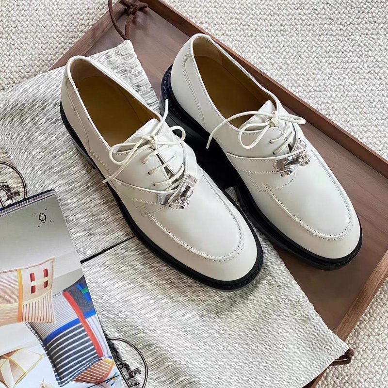 hermes白色first樂福鞋kelly銀扣小皮鞋38.5號全新閒置配件塵袋-6