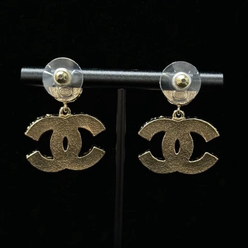 CHANEL 23k琺瑯黑耳釘 全新閒置配件盒子-3