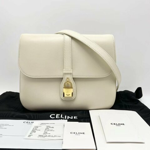 CELINE 白金tabou中號肩背斜背包鎖頭包23*16*7 98新配件塵袋購證