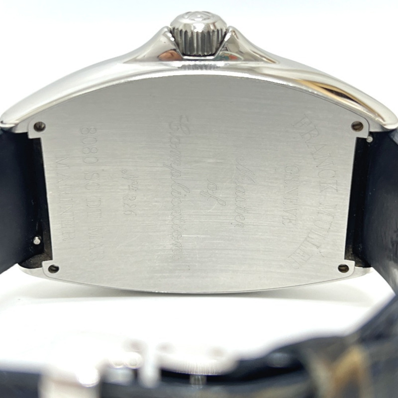 弗蘭克·穆勒 (FRANCK MULLER) 8080SCDTMAR Tonneau Curvex Mariner 藍色牛仔自動腕錶，不銹鋼材質，女士款，銀色-3