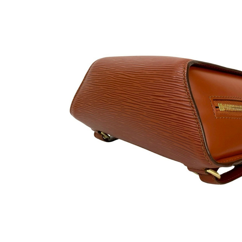 全新未使用路易威登 Mabillon Epi 皮革雙肩包/日用包，肯亞棕色，477-6-7