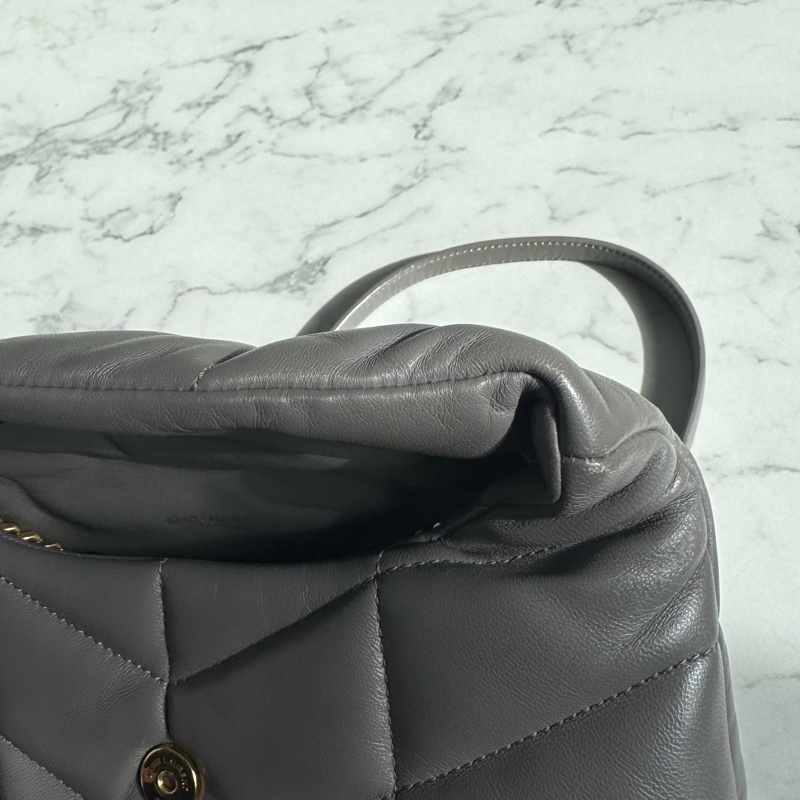 Ysl灰色金logo雲朵包-13