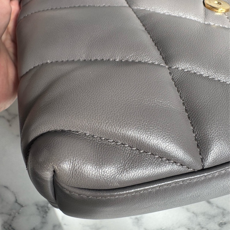 Ysl灰色金logo雲朵包-17