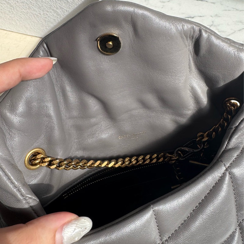 Ysl灰色金logo雲朵包-19