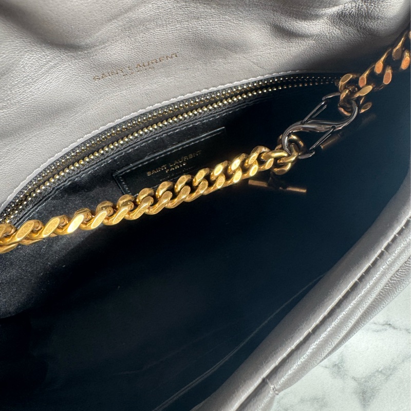 Ysl灰色金logo雲朵包-20