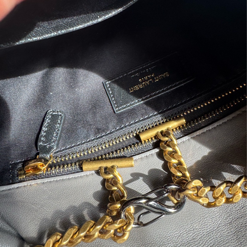 Ysl灰色金logo雲朵包-25