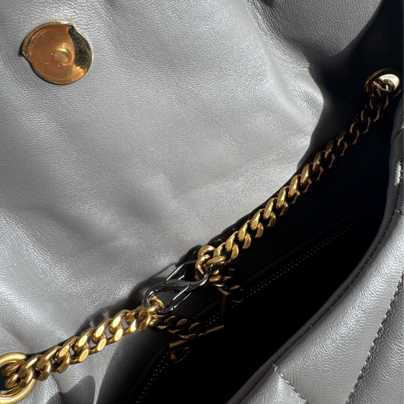 Ysl灰色金logo雲朵包-30