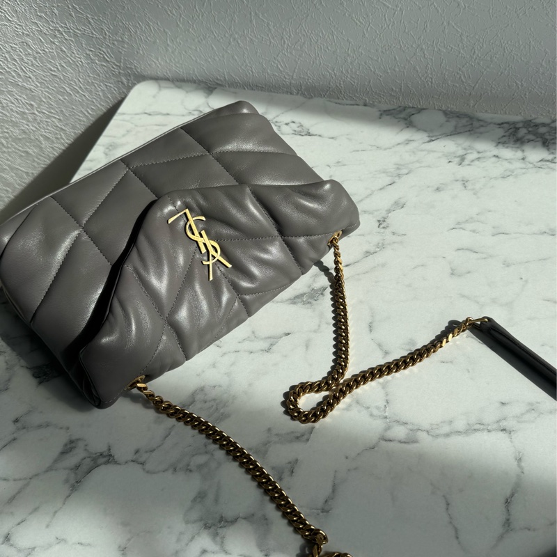 Ysl灰色金logo雲朵包-31