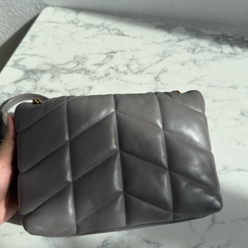 Ysl灰色金logo雲朵包-33