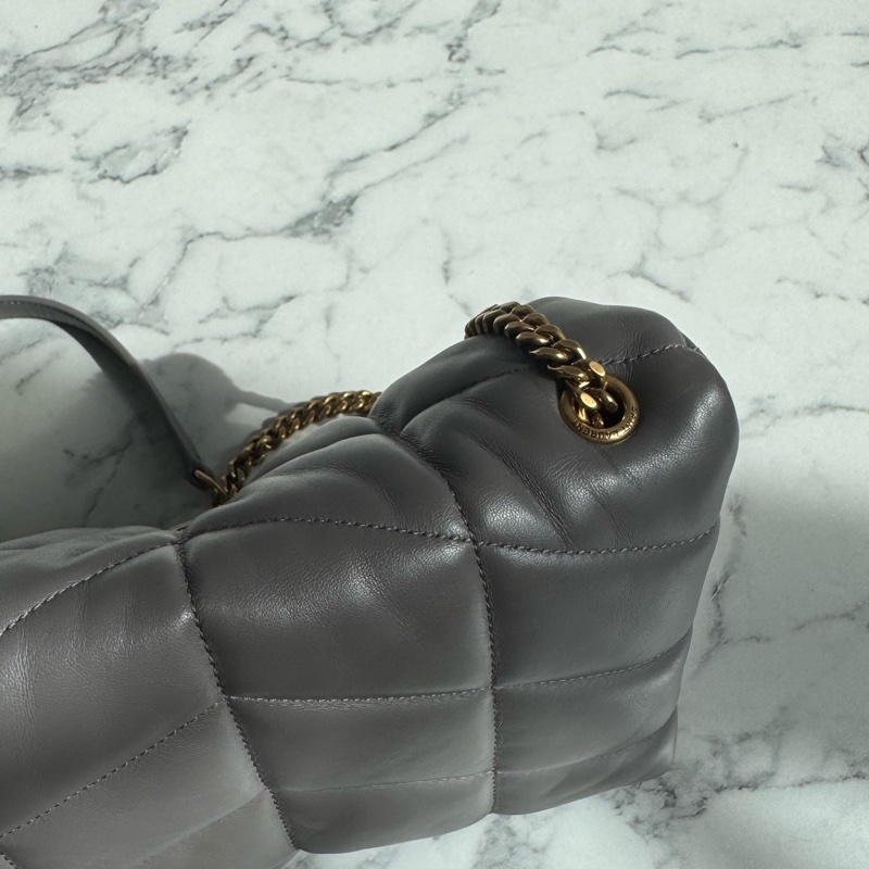 Ysl灰色金logo雲朵包-35