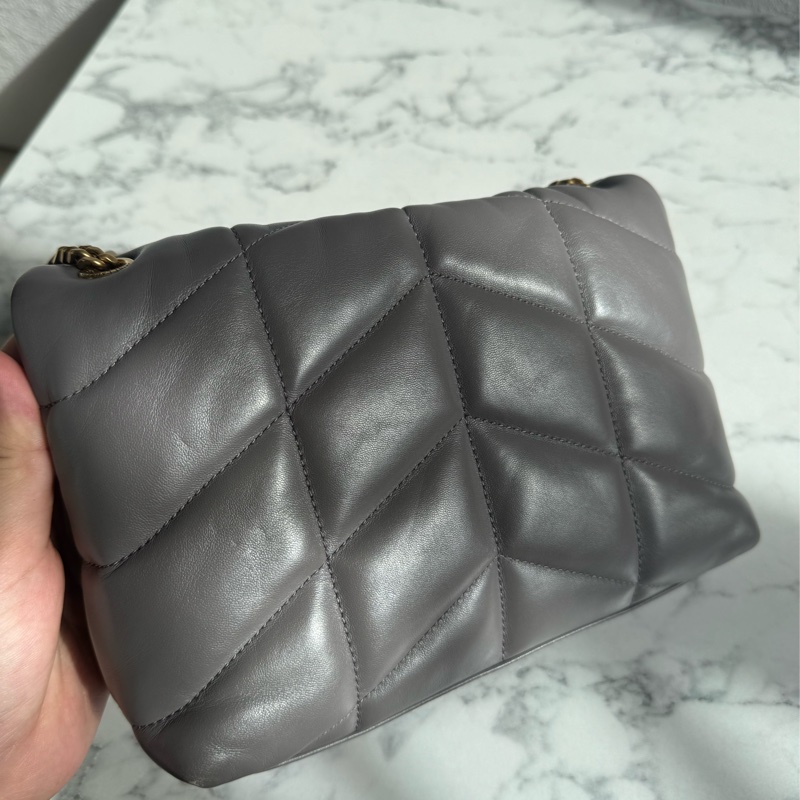 Ysl灰色金logo雲朵包-36