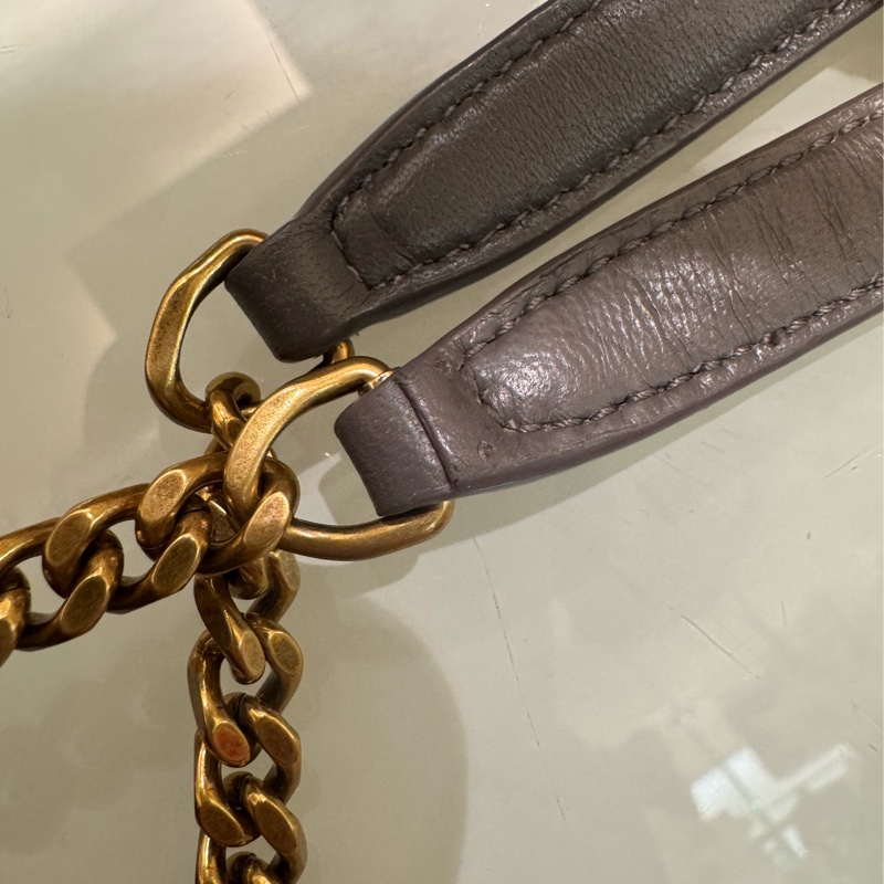 Ysl灰色金logo雲朵包 氣質百搭款✨-30