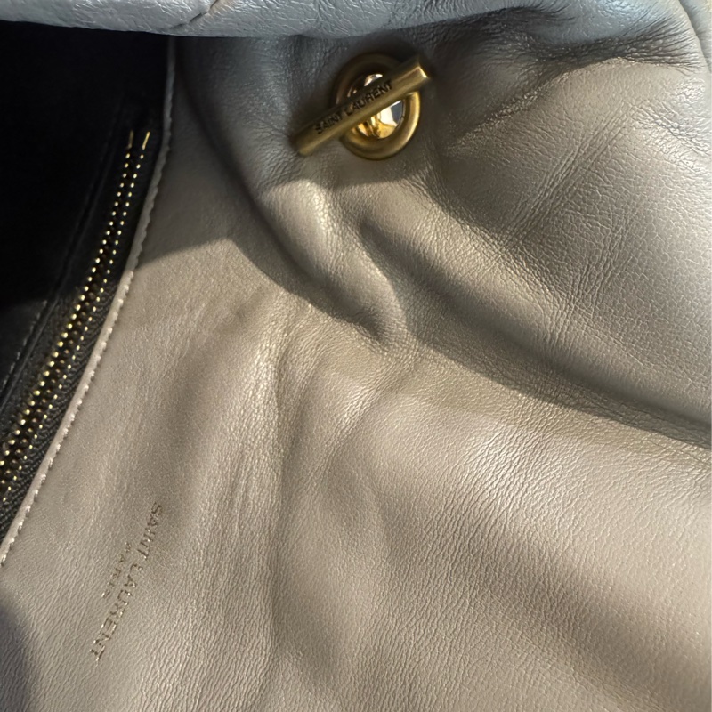 Ysl灰色金logo雲朵包 氣質百搭款✨-34