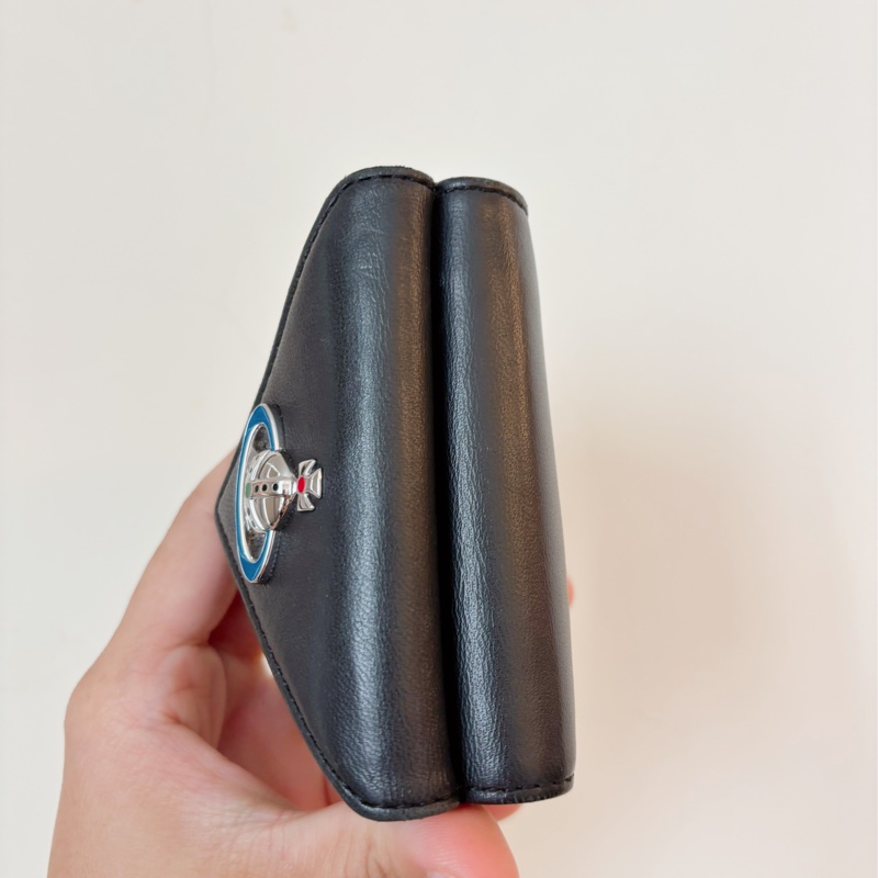 vivienne westwood 小羊皮黑色藍土星短夾-6