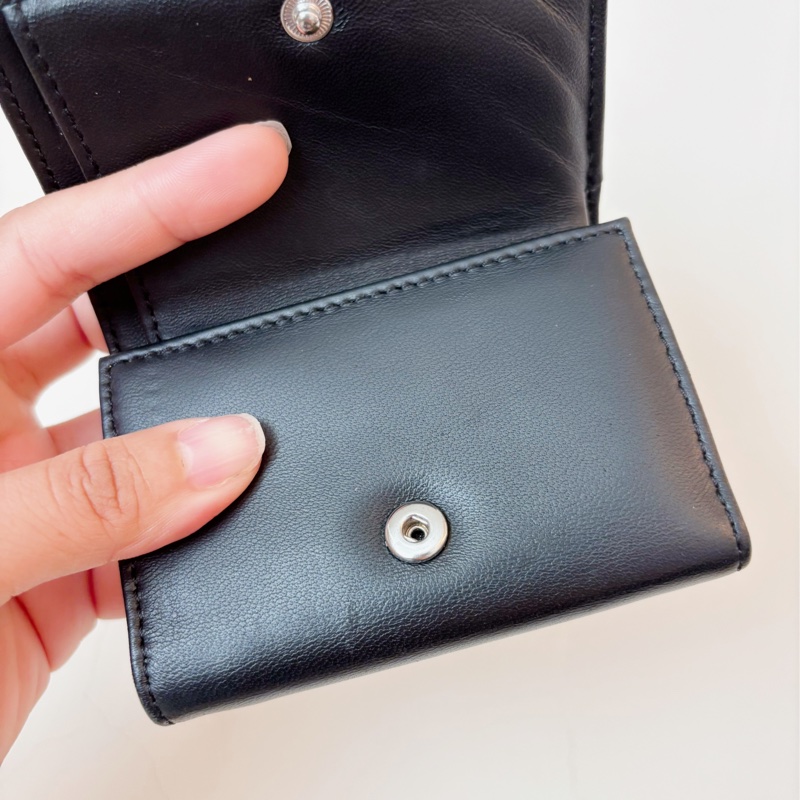 vivienne westwood 小羊皮黑色藍土星短夾-15