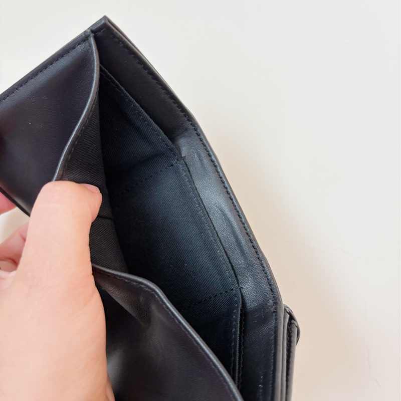 vivienne westwood 小羊皮黑色藍土星短夾-17