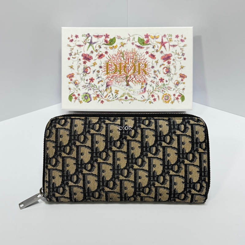 (超新~ 🥰) Dior Oblique 緹花 長夾 專櫃27000!-2