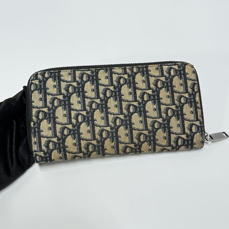 (超新~ 🥰) Dior Oblique 緹花 長夾 專櫃27000!-5