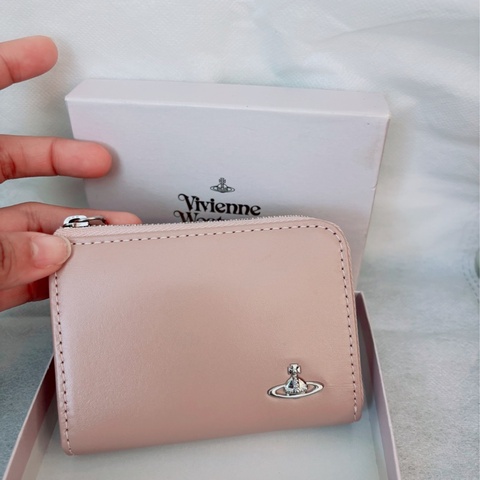 「二手」Vivienne westwood 舊款日本限定粉色零錢小卡包