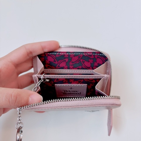 「二手」Vivienne westwood 舊款日本限定粉色零錢小卡包