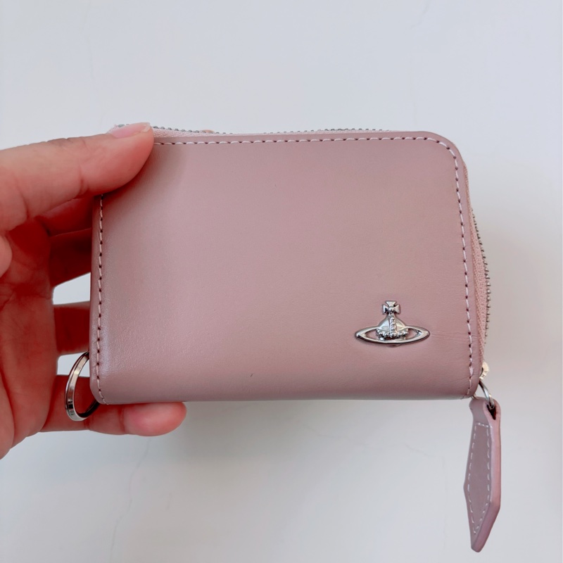 「二手」Vivienne westwood 舊款日本限定粉色零錢小卡包-4