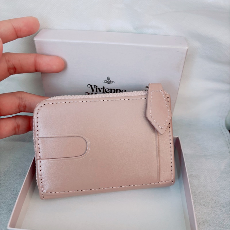 「二手」Vivienne westwood 舊款日本限定粉色零錢小卡包-9