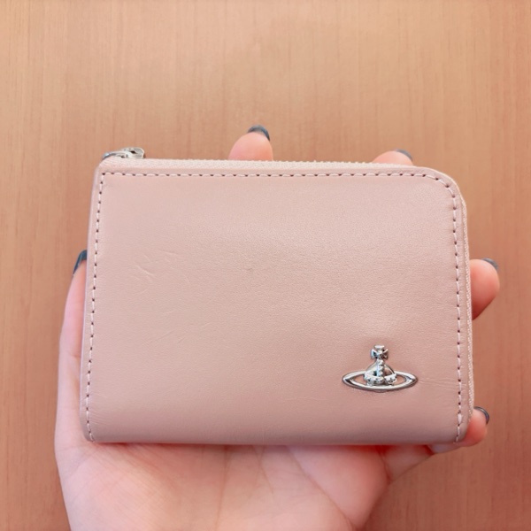 「二手」Vivienne westwood 舊款日本限定粉色零錢小卡包-6