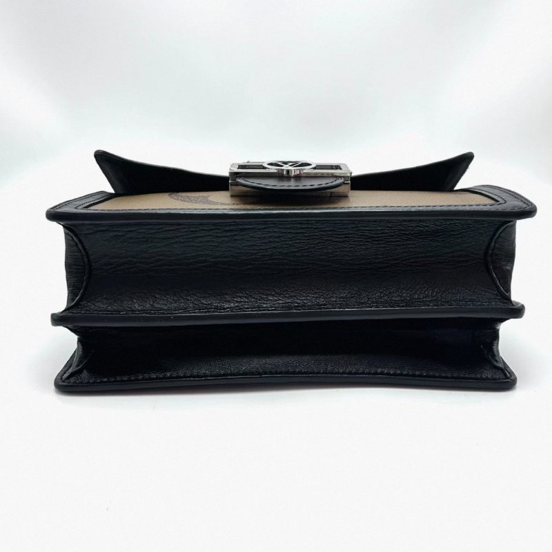 LV 老花拼色Dauphine中號肩背斜背包 24.5*18*11 98新配件塵袋-4