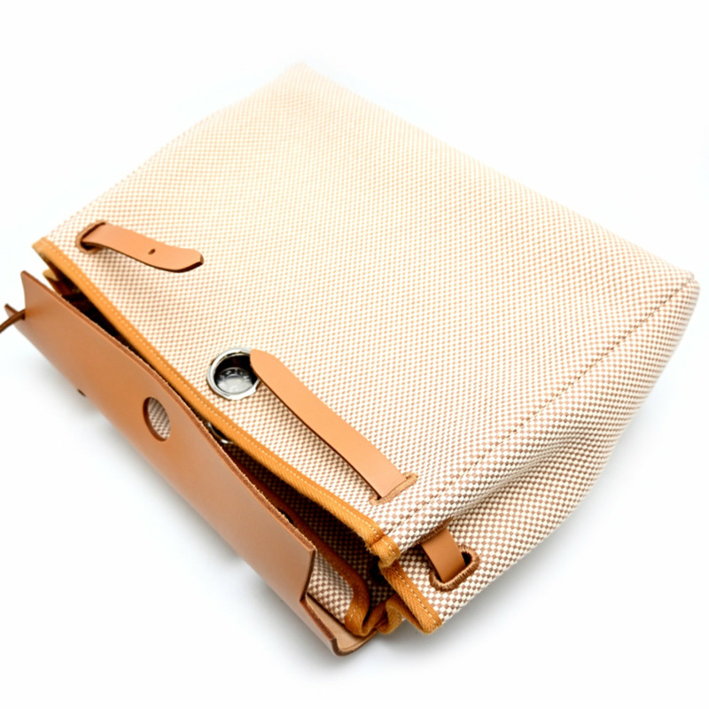 愛馬仕 Hermès Airbag Zip PM U 印花,2022 年款,女士手提包,Toile H 米色-2