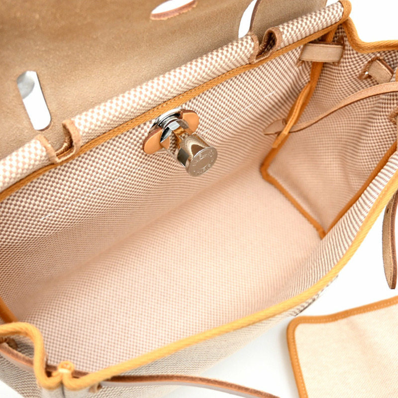 愛馬仕 Hermès Airbag Zip PM U 印花,2022 年款,女士手提包,Toile H 米色-4