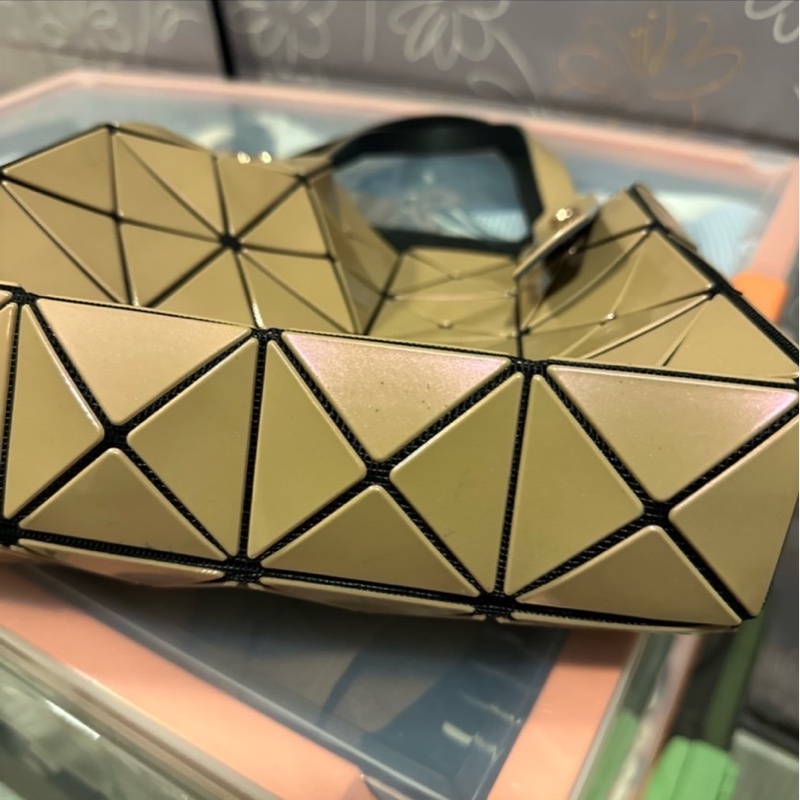 三宅一生鑽石包米色-20