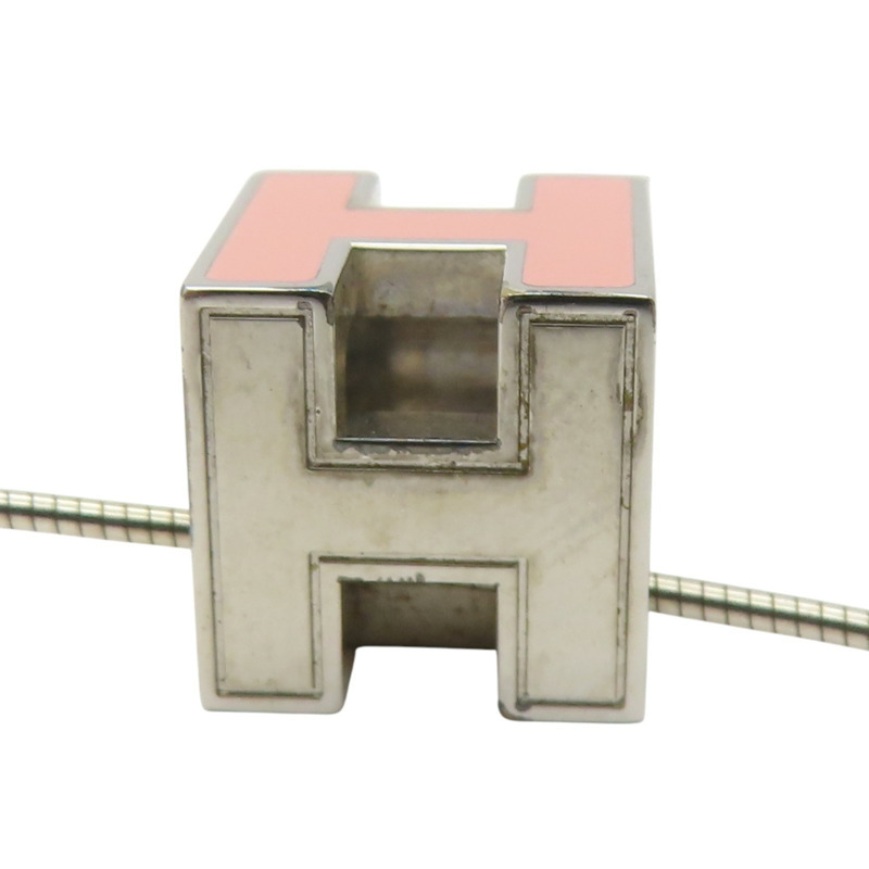 銀色鍍金 粉色漆面 Pop H Cube 項鍊【HERMES 愛馬仕】-7