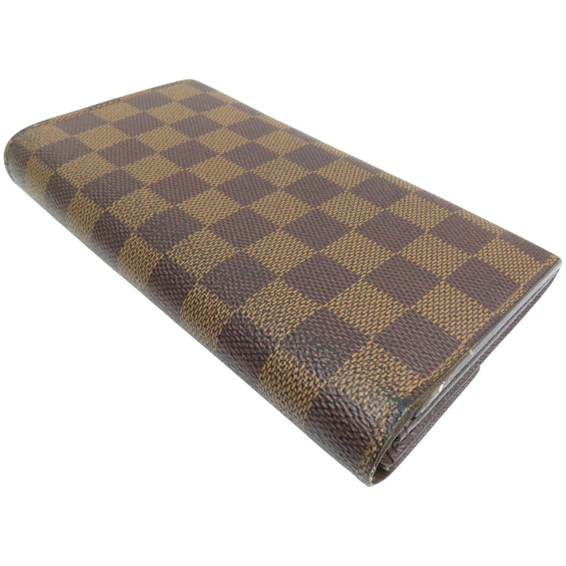 棕色 棋盤格帆布 Sarah 扣式 長夾【LOUIS VUITTON LV 路易威登】 N61734-3