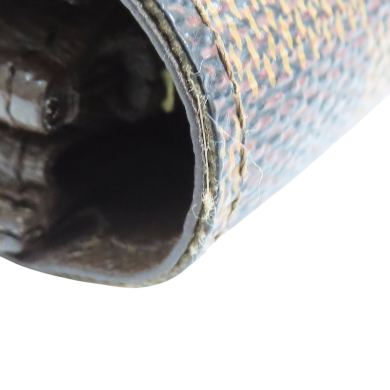 棕色 棋盤格帆布 Sarah 扣式 長夾【LOUIS VUITTON LV 路易威登】 N61734-12