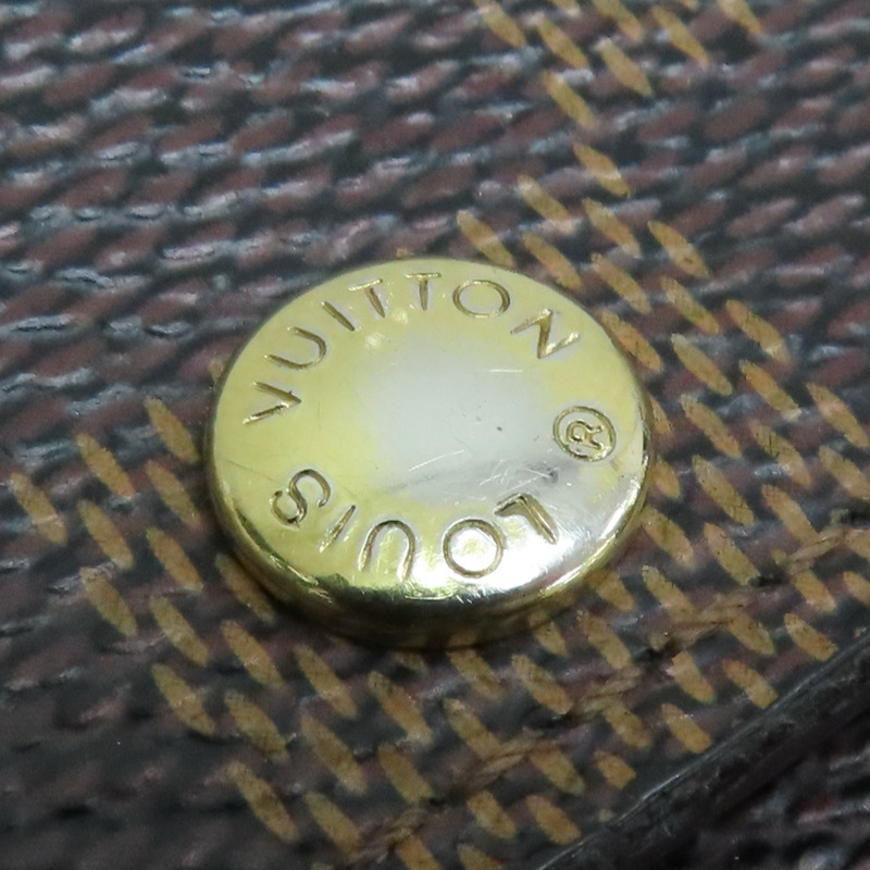 棕色 棋盤格帆布 Sarah 扣式 長夾【LOUIS VUITTON LV 路易威登】 N61734-14
