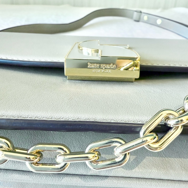 Kate Spade Dakota 真皮質感鍊包(淺米-奶茶色)-3